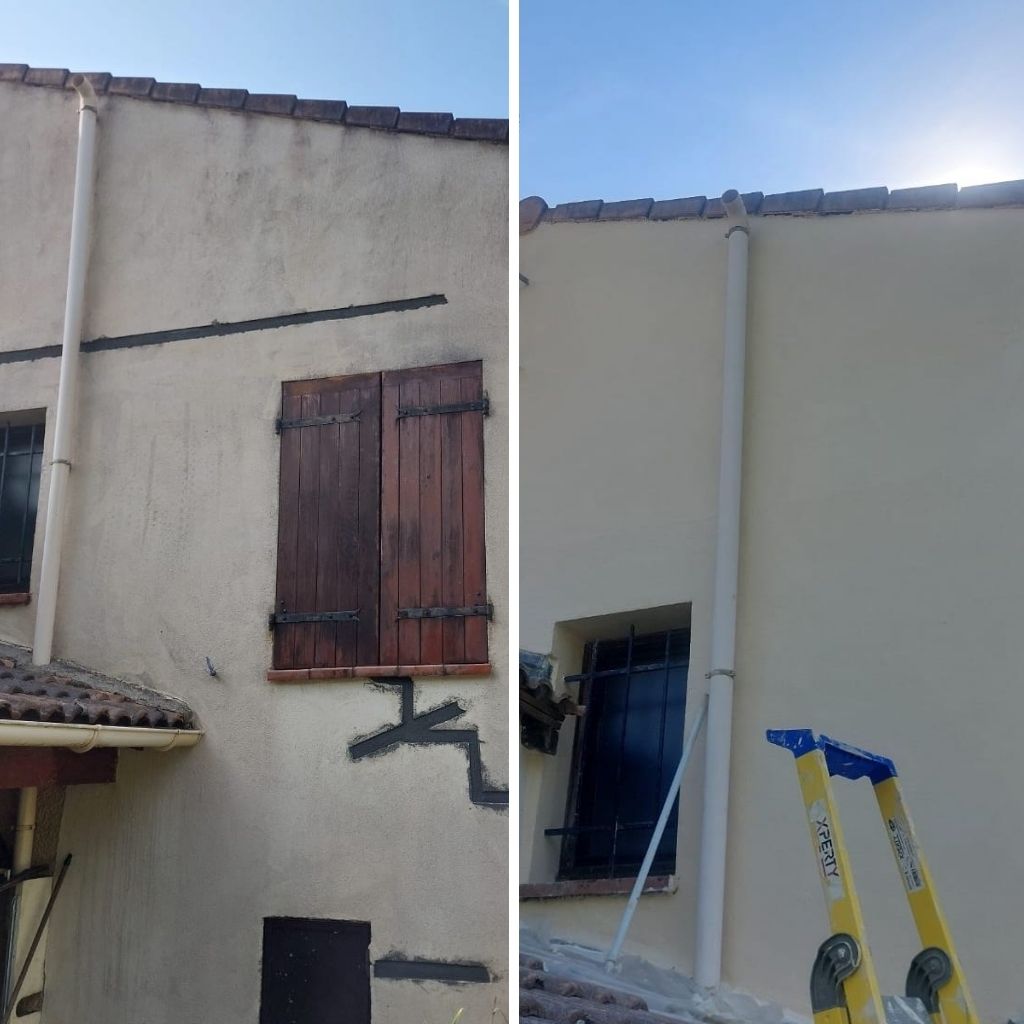 avant apres traitement en profondeur des fissures maison